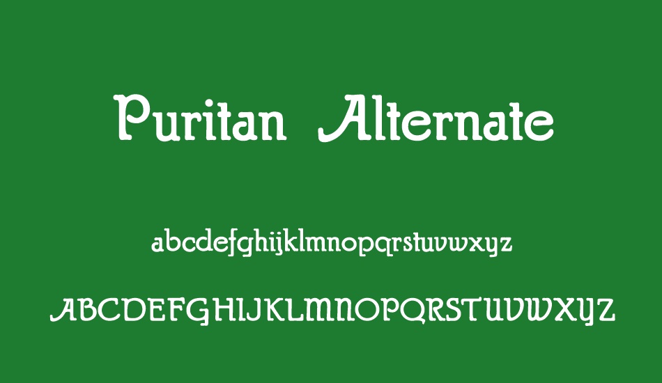Puritan Alternate font