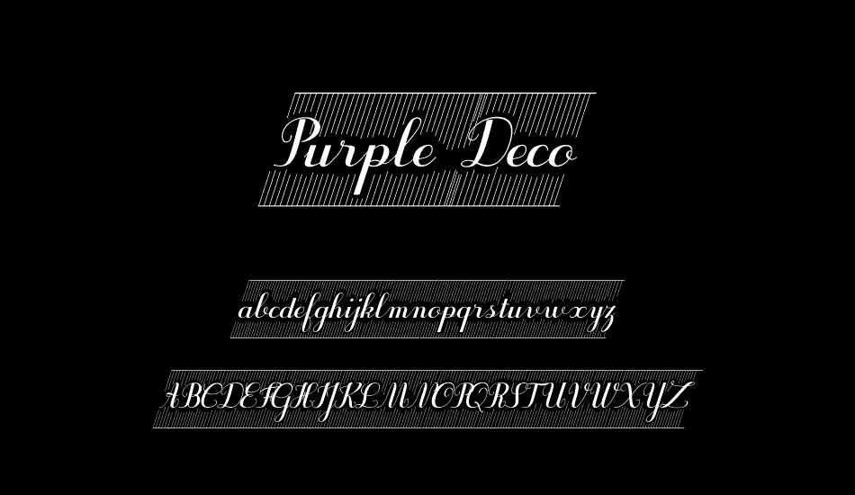 Purple DecoDemo font