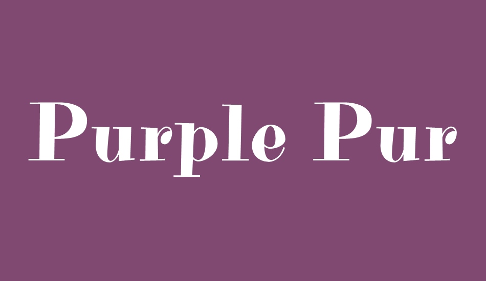 Purple Purse font big