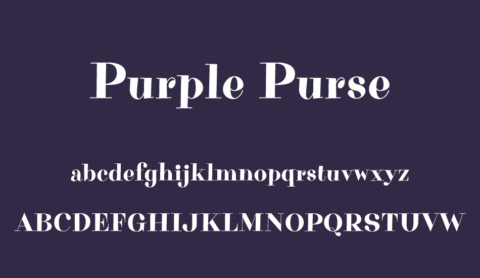 Purple Purse font