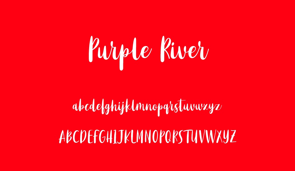 Purple River font