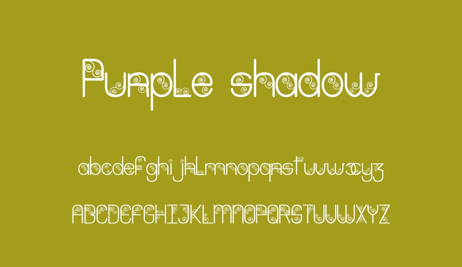 Purple shadow font