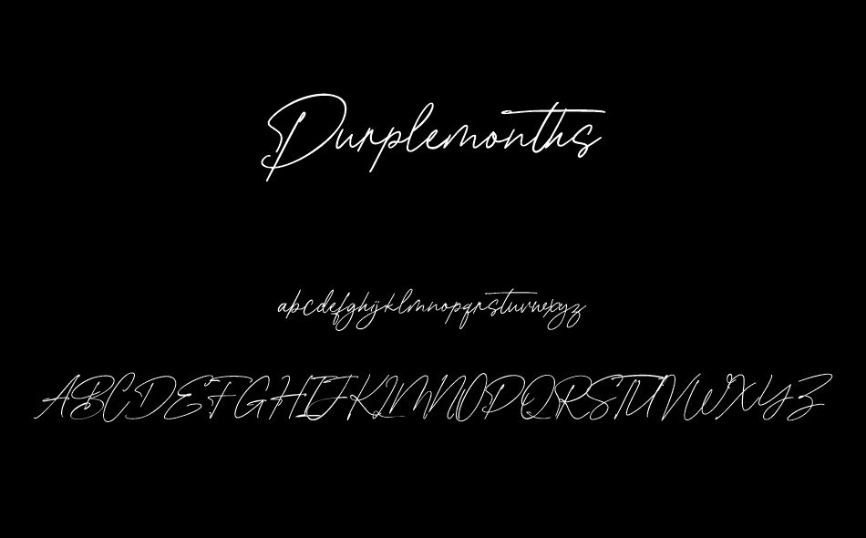 Purplemonths font