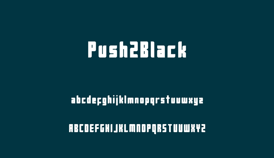 Push2Black font
