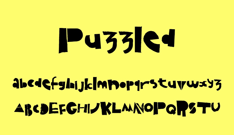 Puzzled font