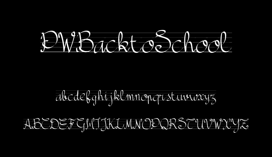 PWBacktoSchool font