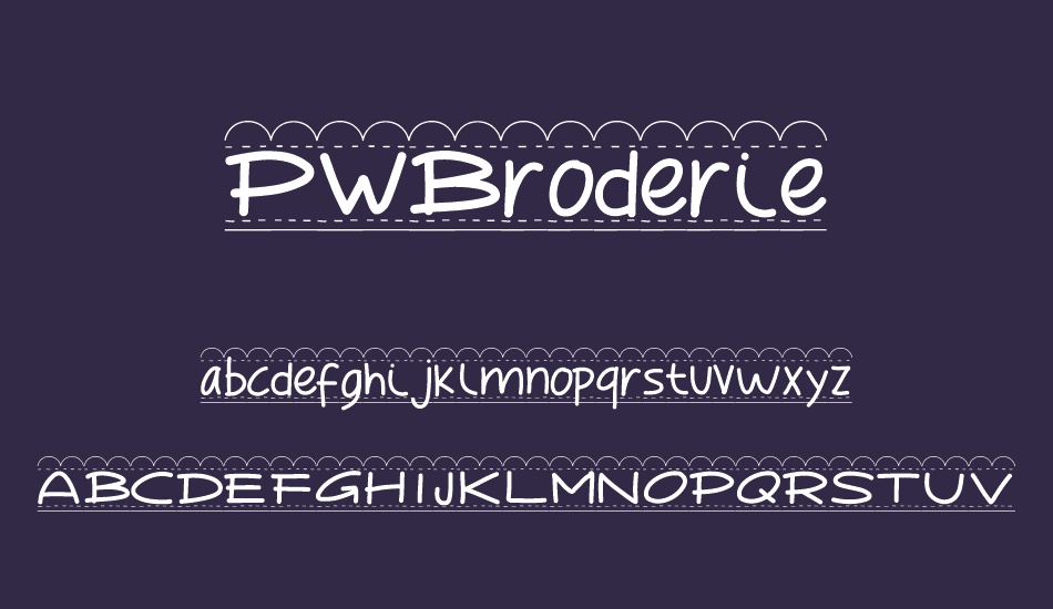 PWBroderie font