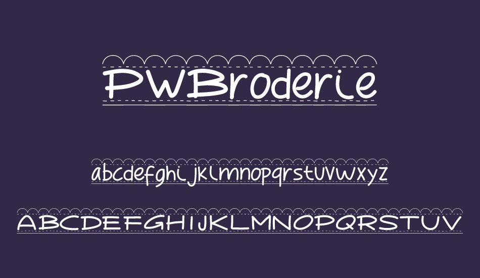 PWBroderie font