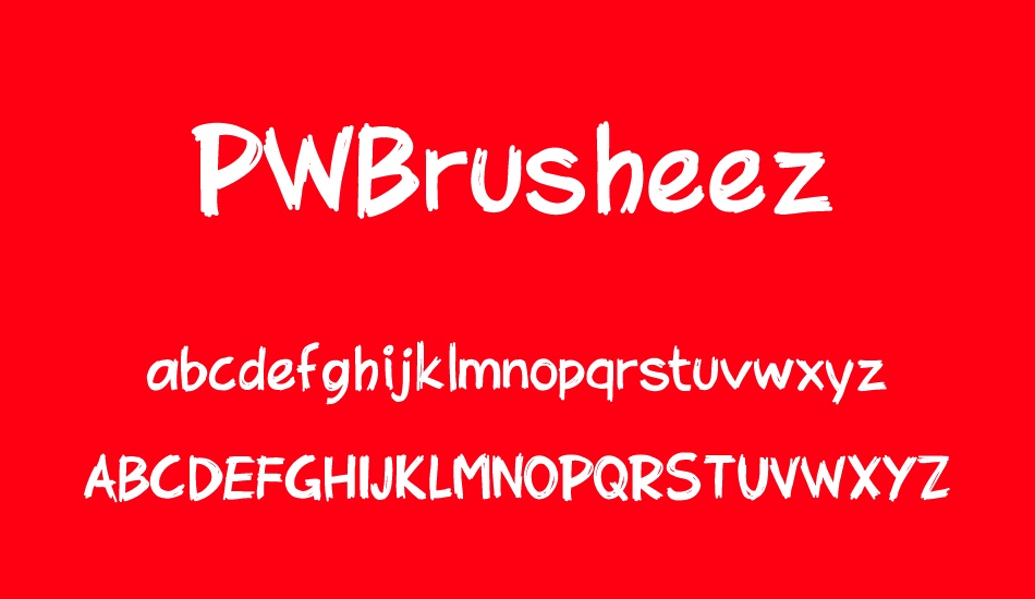 PWBrusheez font