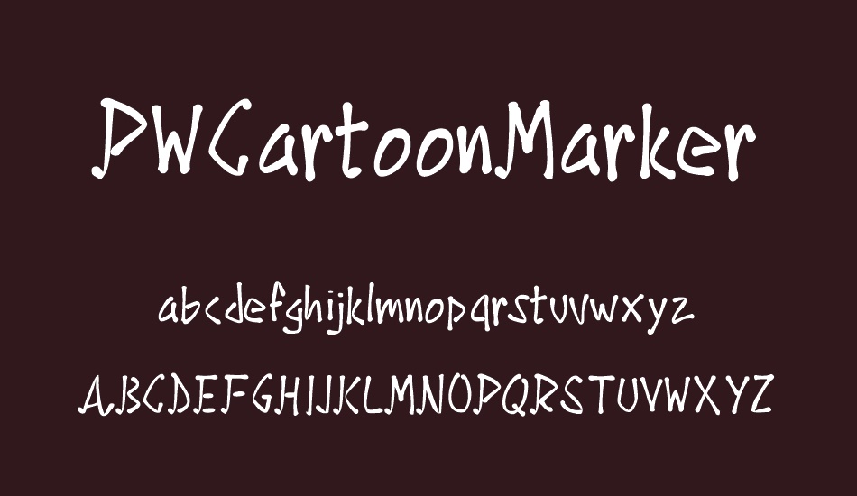 PWCartoonMarker font