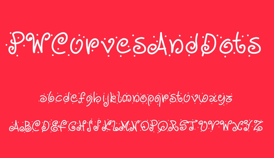 PWCurvesAndDots font