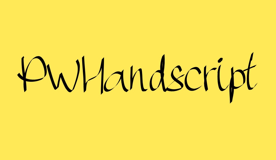 PWHandscript font big