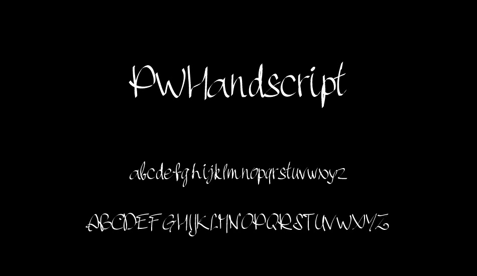 PWHandscript font