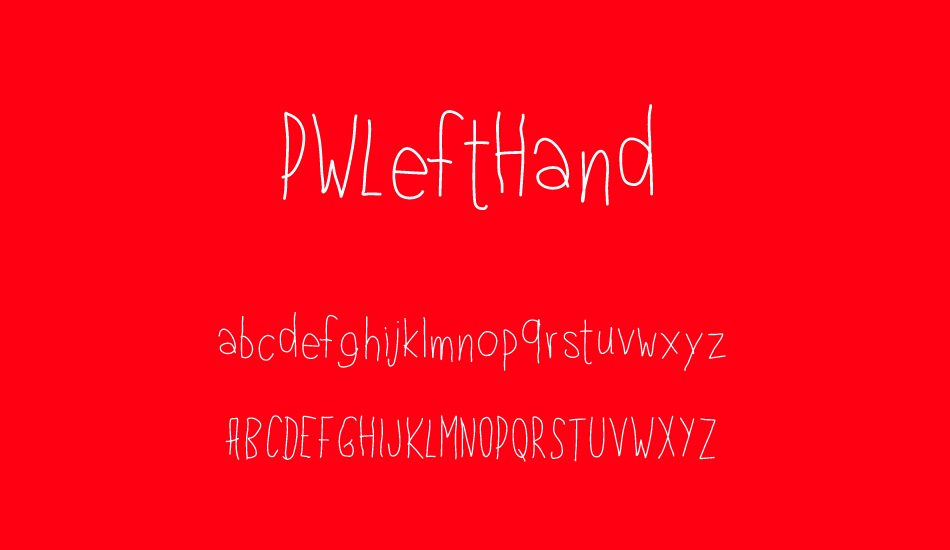 PWLeftHand font