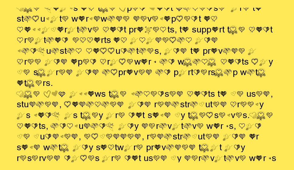 PWLittleHearts font 1