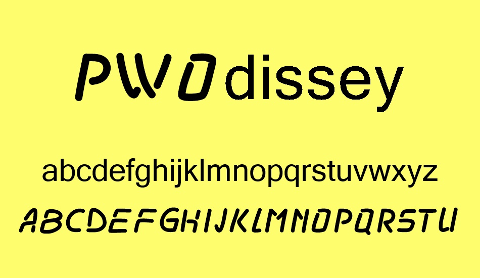 PWOdissey font