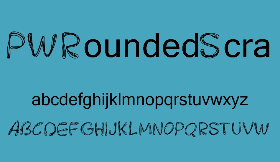 PWRoundedScratch font