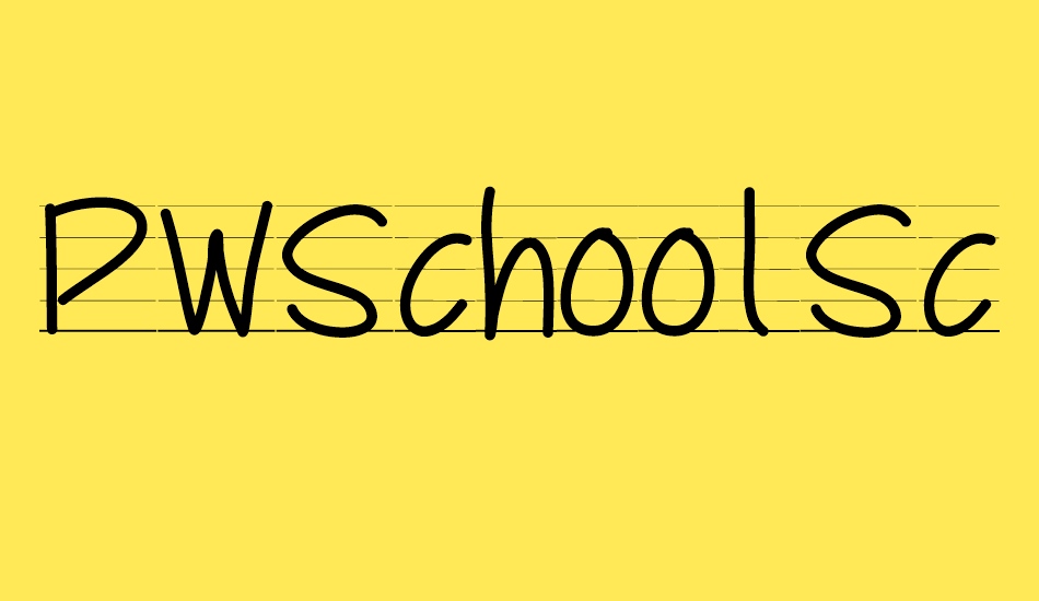 PWSchoolScript font big