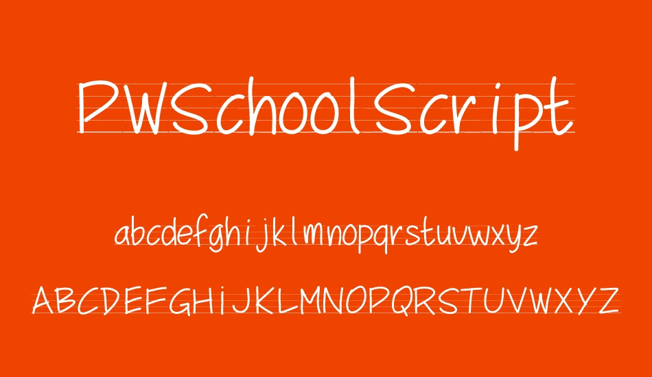 PWSchoolScript font