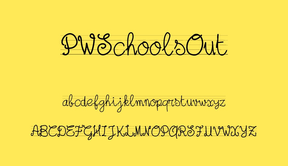 PWSchoolsOut font