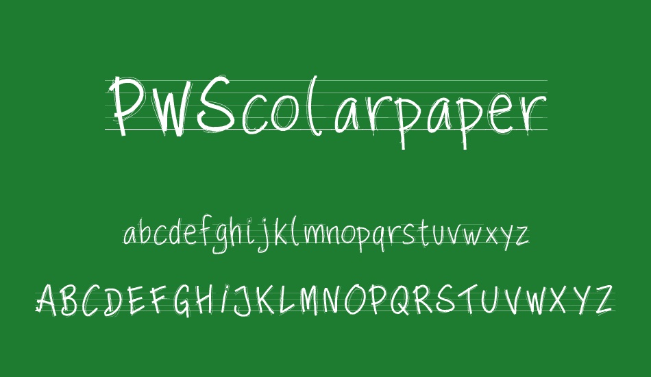 PWScolarpaper font