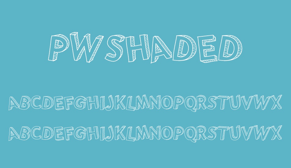 PWShaded font