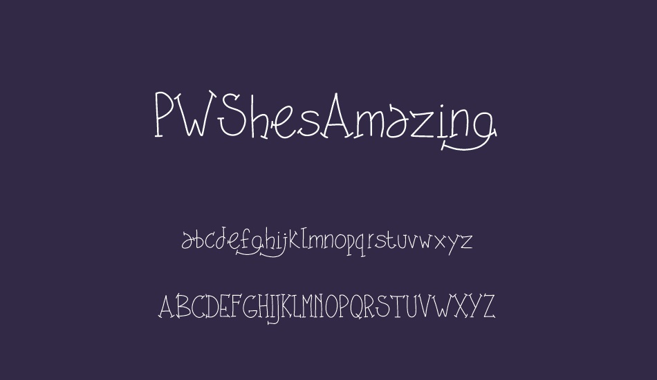 PWShesAmazing font