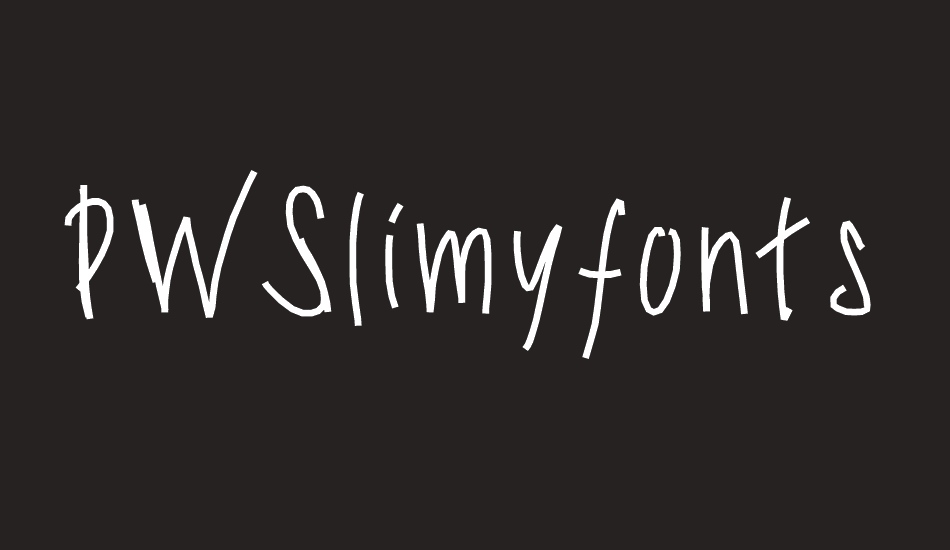 PWSlimyfonts font big