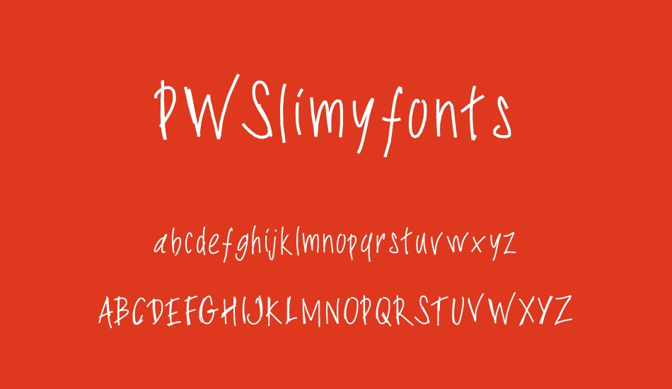PWSlimyfonts font