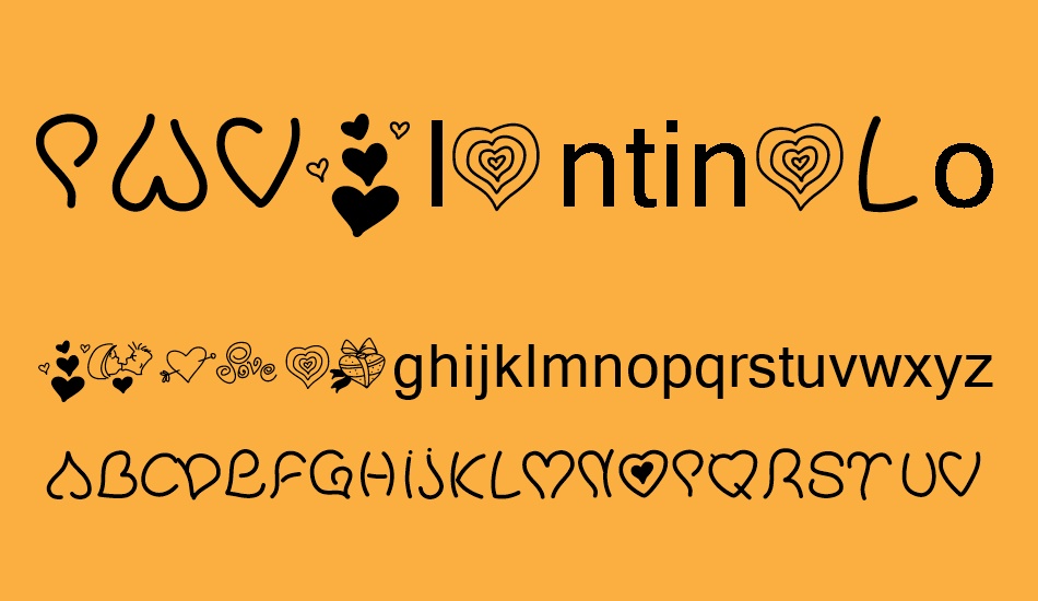 PWValentineLove font