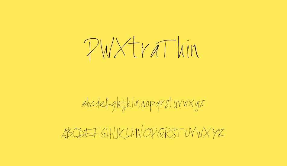 PWXtraThin font