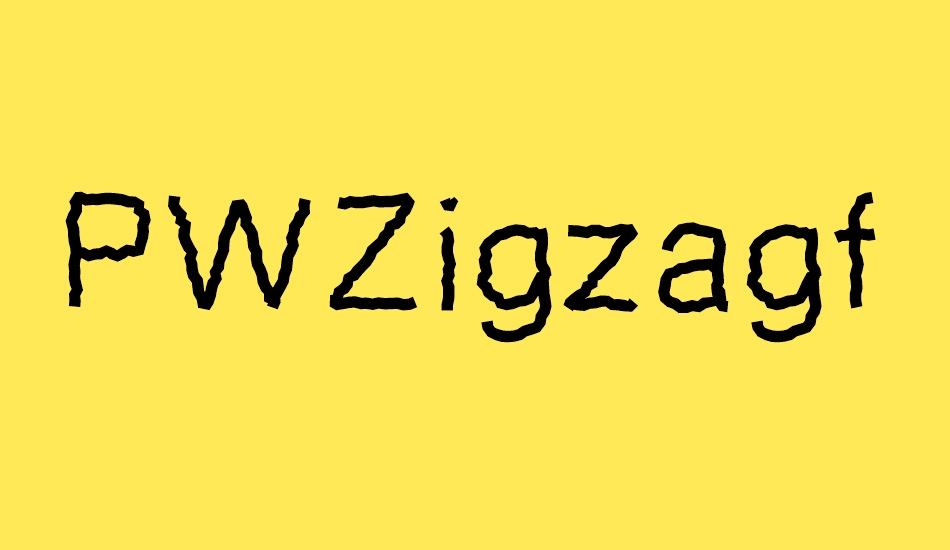 PWZigzagfont font big