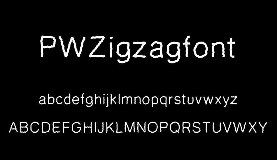 PWZigzagfont font