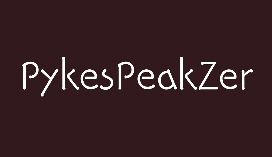 PykesPeakZero font big