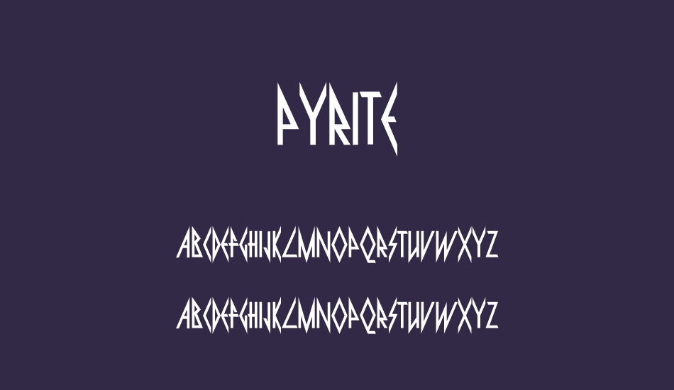 Pyrite font