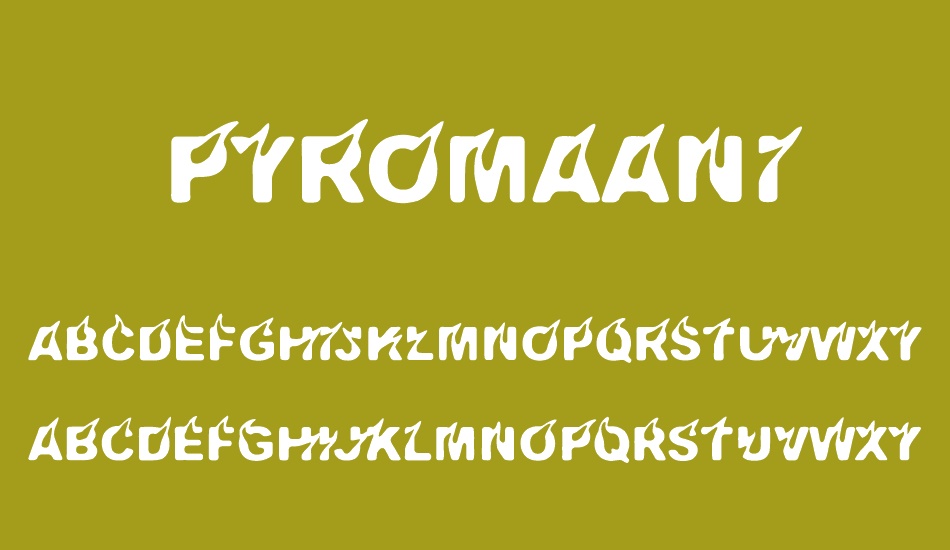 Pyromaani font