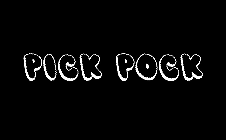 Pick Pock font big