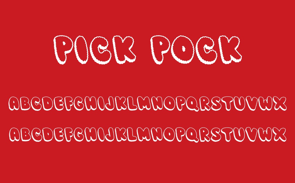 Pick Pock font