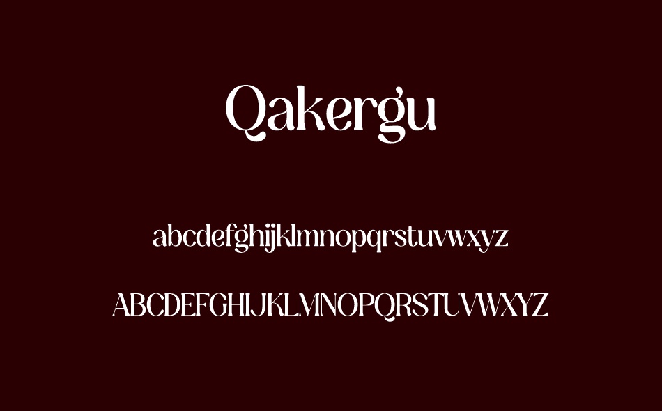 Qakergu font