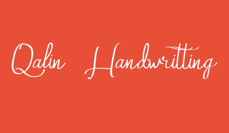 Qalin Handwritting font big