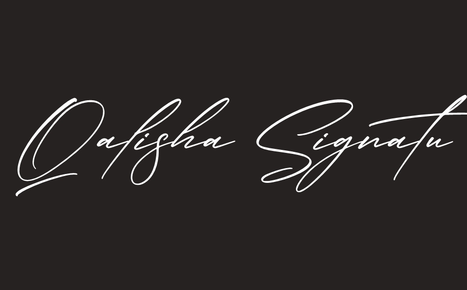 Qalisha Signature Script font big