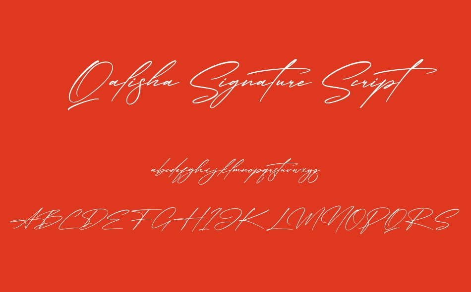 Qalisha Signature Script font