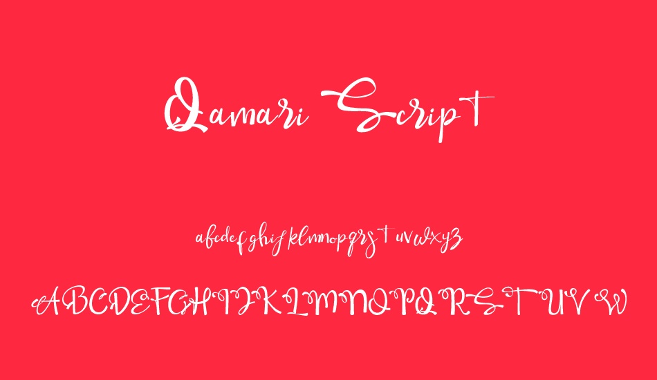 Qamari Script font