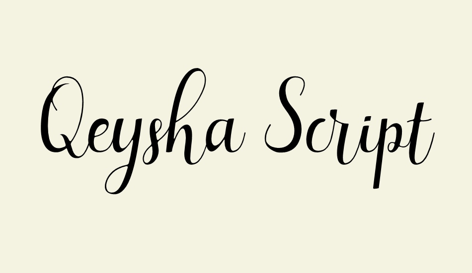 Qeysha Script Free Personal font big