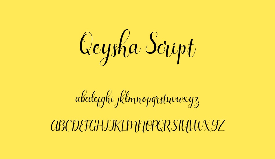 Qeysha Script Free Personal font