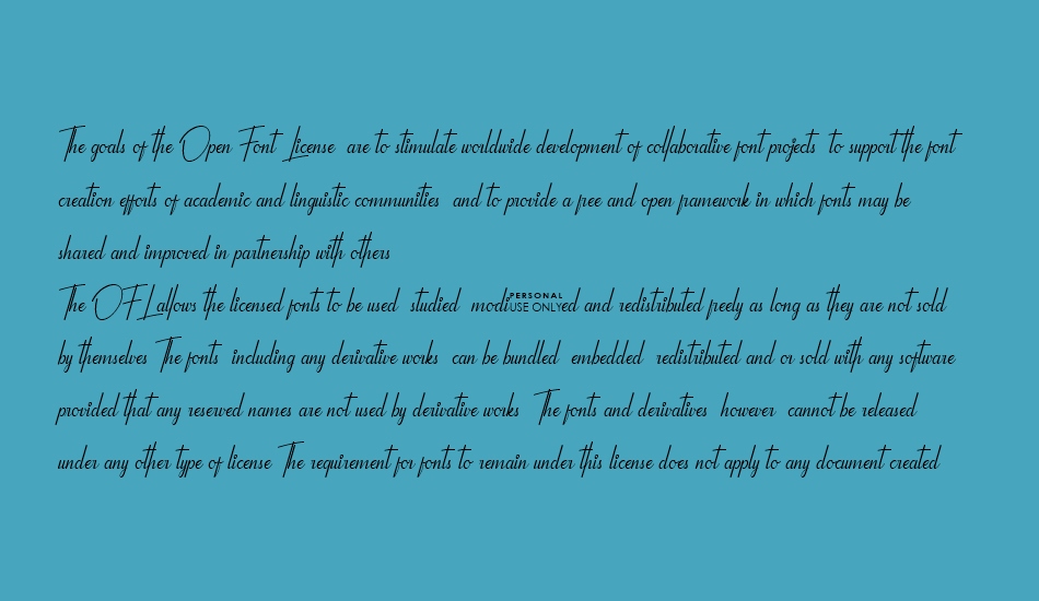 Qhinanttika Personal Use Only font 1