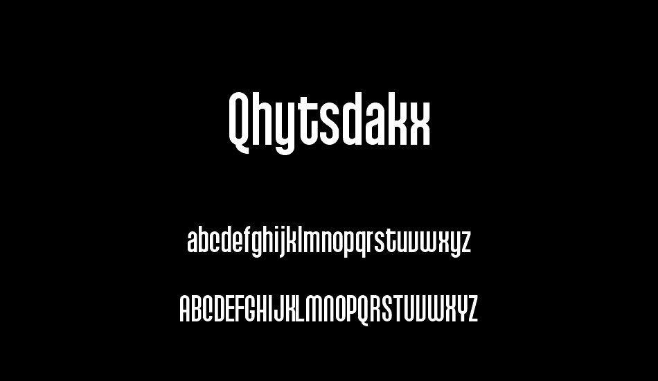 Qhytsdakx font