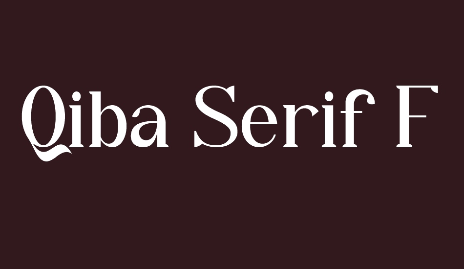 Qiba Serif FREE font big