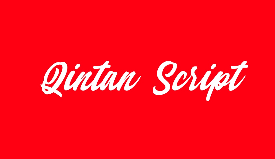 Qintan Script Free font big