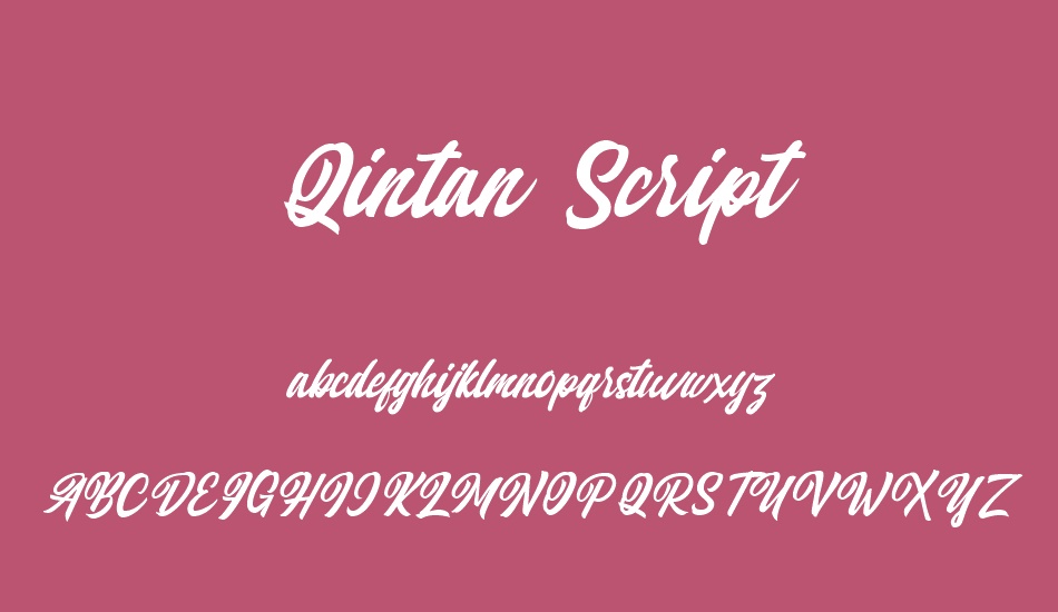 Qintan Script Free font